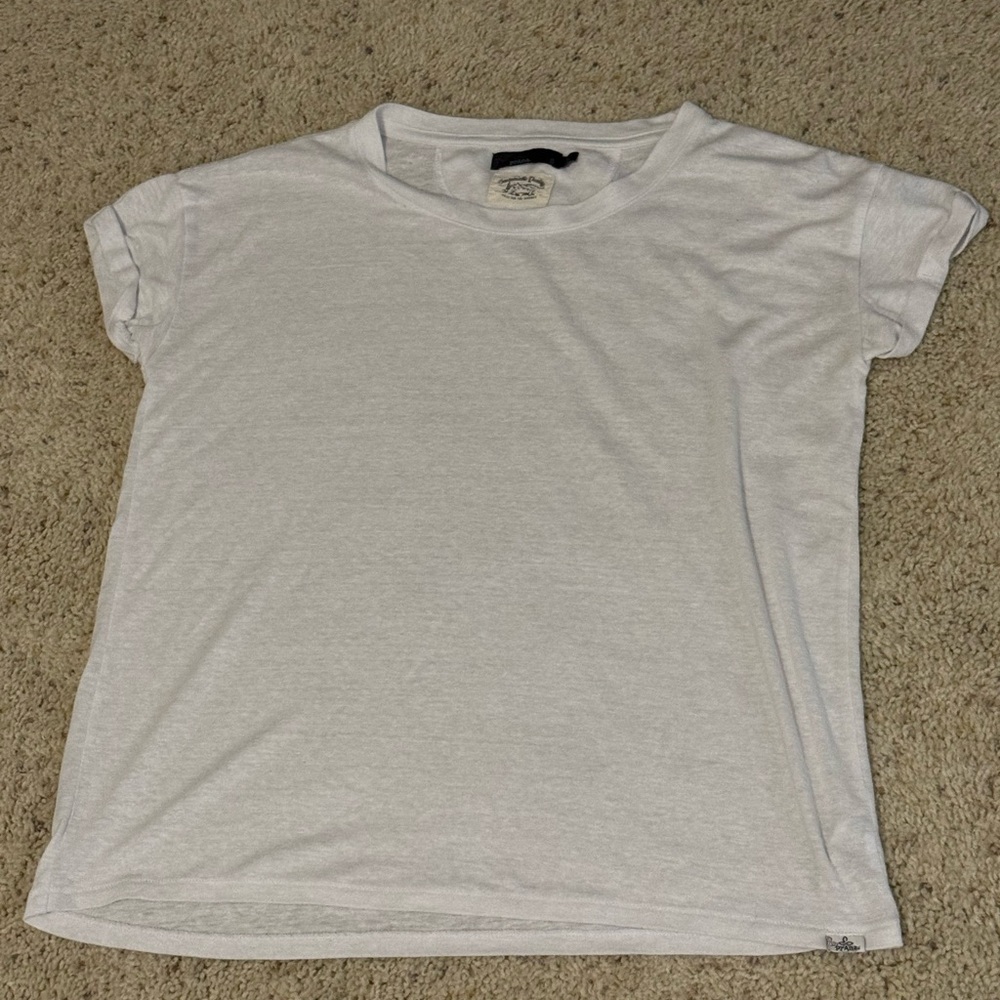 Prana Women's White Short Sleeve Tee